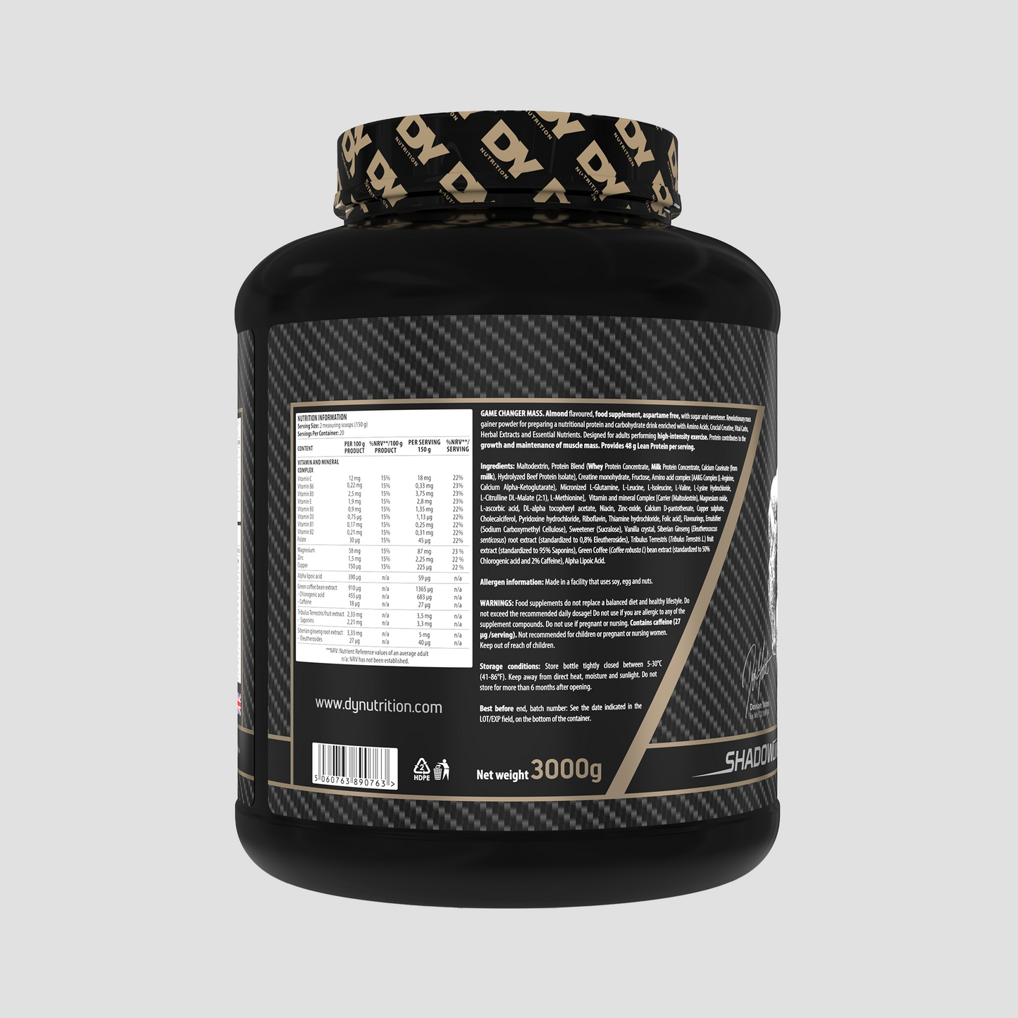 Mass Gainer Game Changer Mass 3Kg, 20 Servings