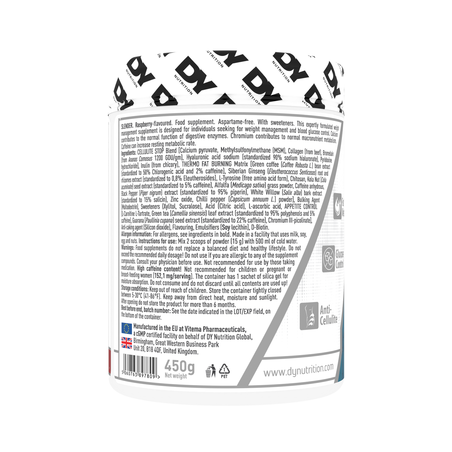 Slender - Cellulite & Fat Burner, 450g, 30 Servings