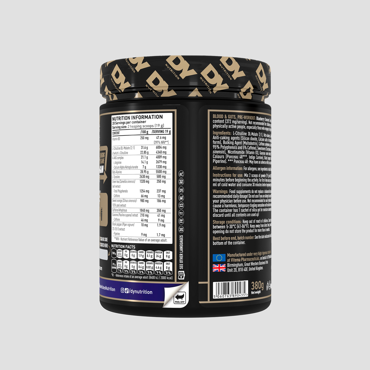 Blood & Guts Pre-Workout - 20 Servings