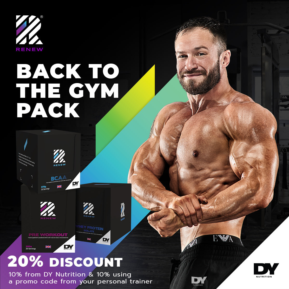 _Back to the GYM Pack -20%: Whey Protein Isolate (Chocolate), BCAA (Strawberry), Pre-Workout (Strawberry-Lemon))