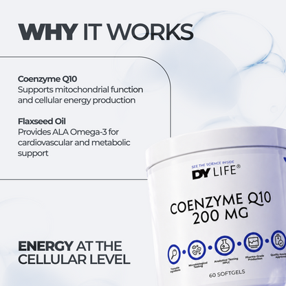Coenzyme Q10 200 mg DY Life, 60 Softgels, 60 Servings