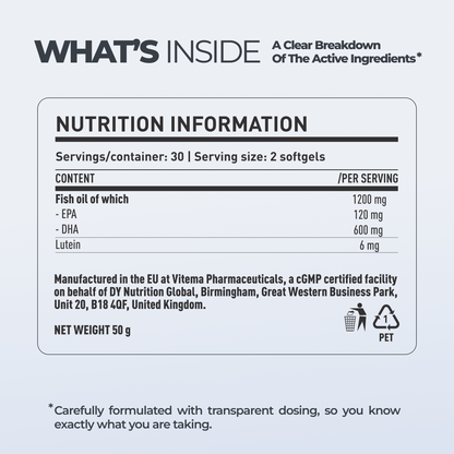 DHA+Lutein DY Life, 60 Softgels, 30 Servings
