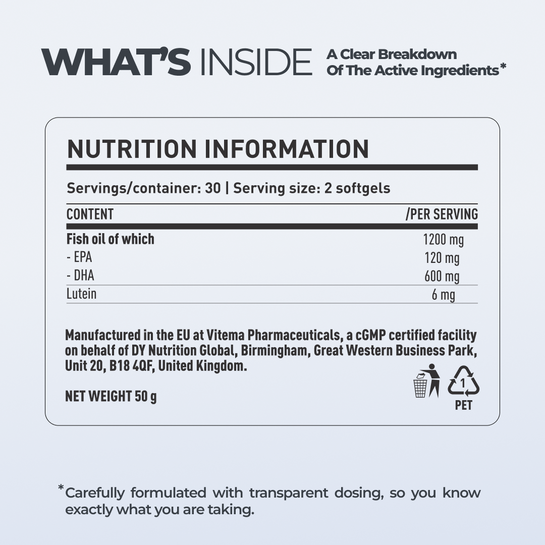 DHA+Lutein DY Life, 60 Softgels, 30 Servings