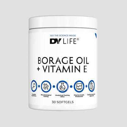 Borage Oil + Vitamin E DY Life, 30 Softgels, 30 Servings