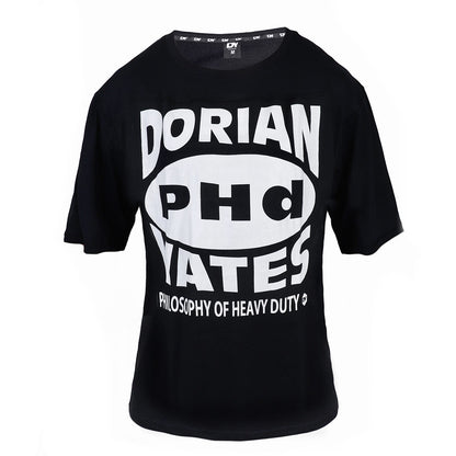 T-shirt Dorian PHd Yates Black with White Letters