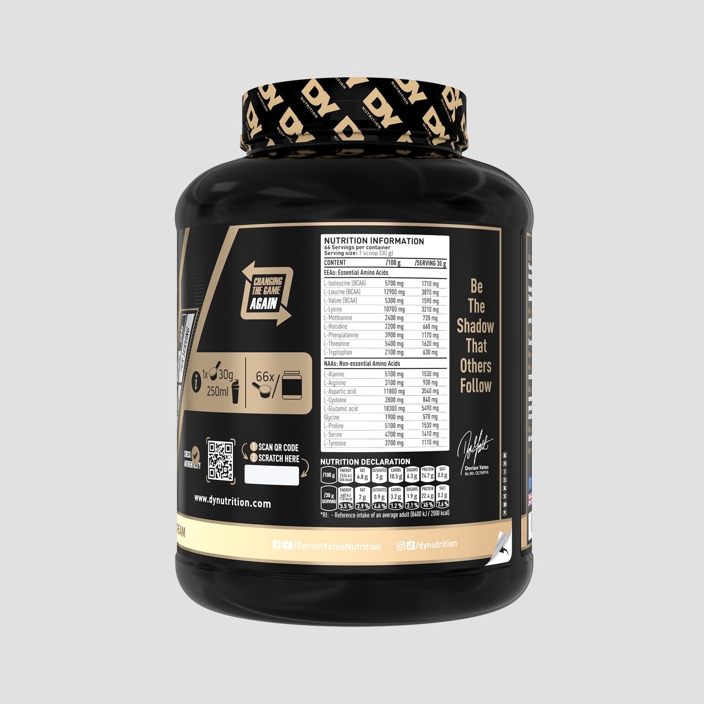 Whey Protein Shadowhey Concentrate 2Kg, 66 Servings