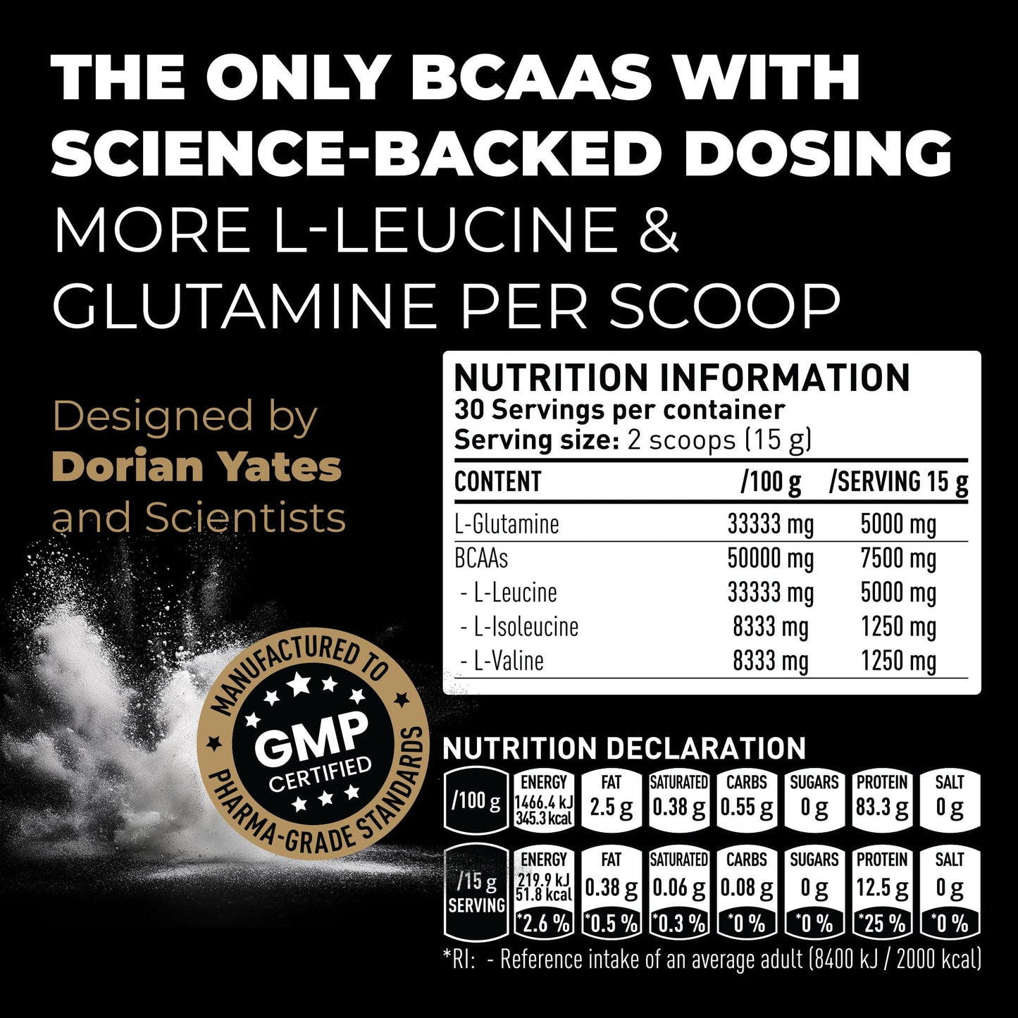 HIT BCAA 4:1:1 + Glutamine, 450g, 30 servings