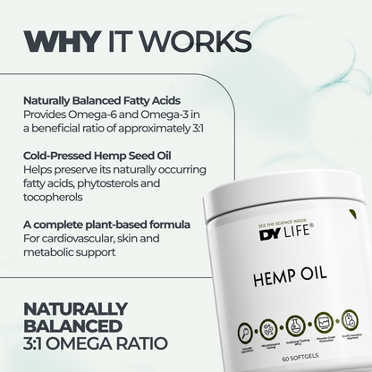 Hemp Oil DY Life, 60 Softgels, 30 Servings