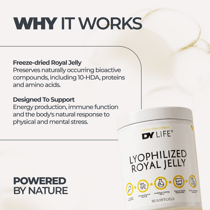 Lyophilized Royal Jelly DY Life, 30 Softgels, 30 Servings