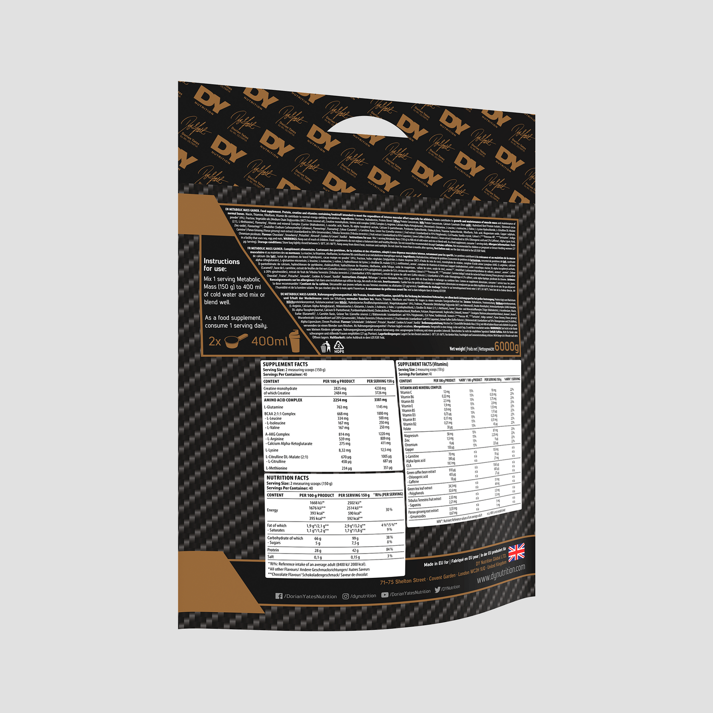 Metabolic Mass Gainer 6Kg Bag