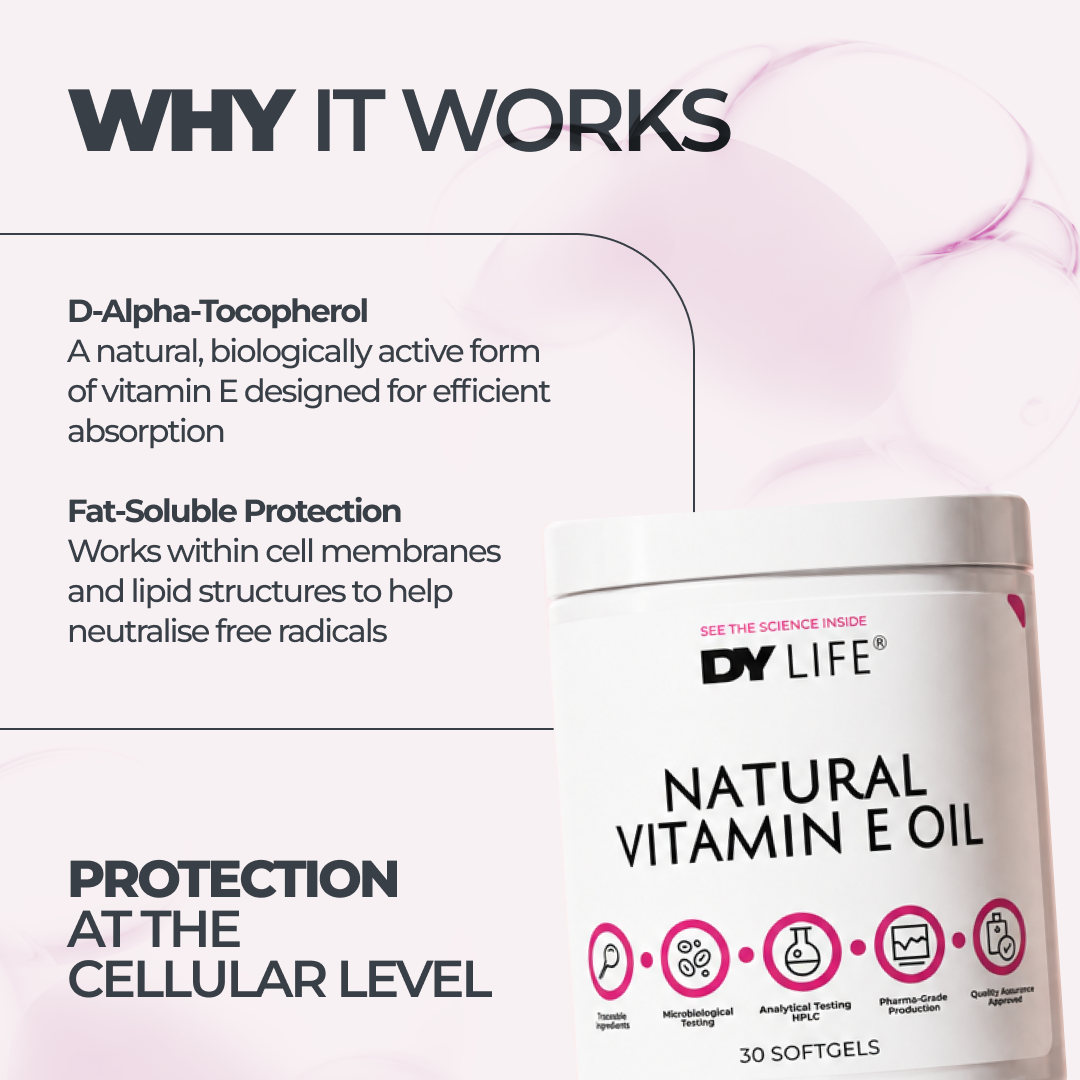 Natural Vitamin E DY Life, 30 Softgels, 30 Servings