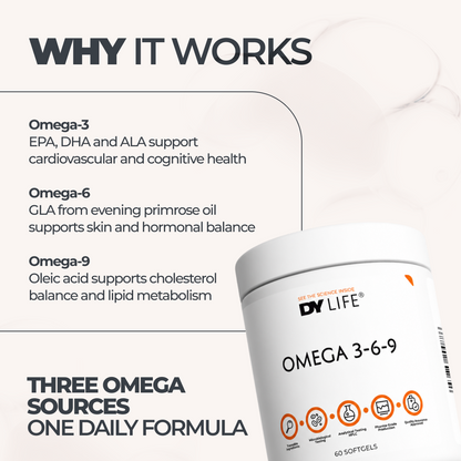 Omega 3-6-9 DY Life, 60 Softgels, 20 Servings