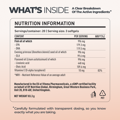 Omega 3-6-9 DY Life, 60 Softgels, 20 Servings