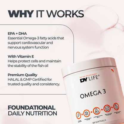 Omega 3 DY Life, 60 Softgels, 30 Servings
