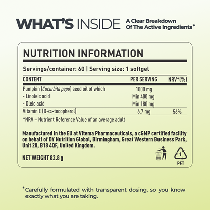 Pumpkin Oil DY Life, 60 Softgels, 60 Servings