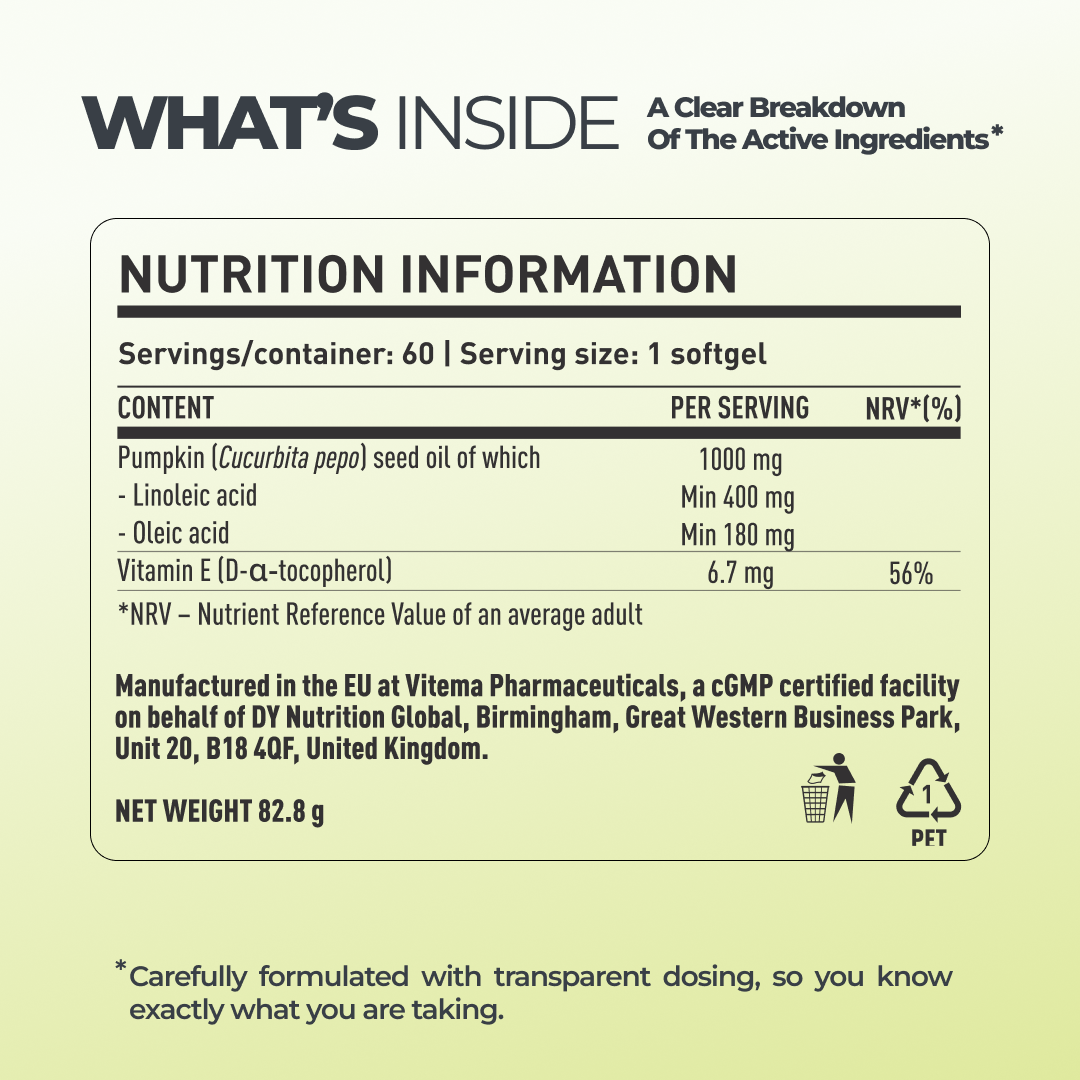Pumpkin Oil DY Life, 60 Softgels, 60 Servings
