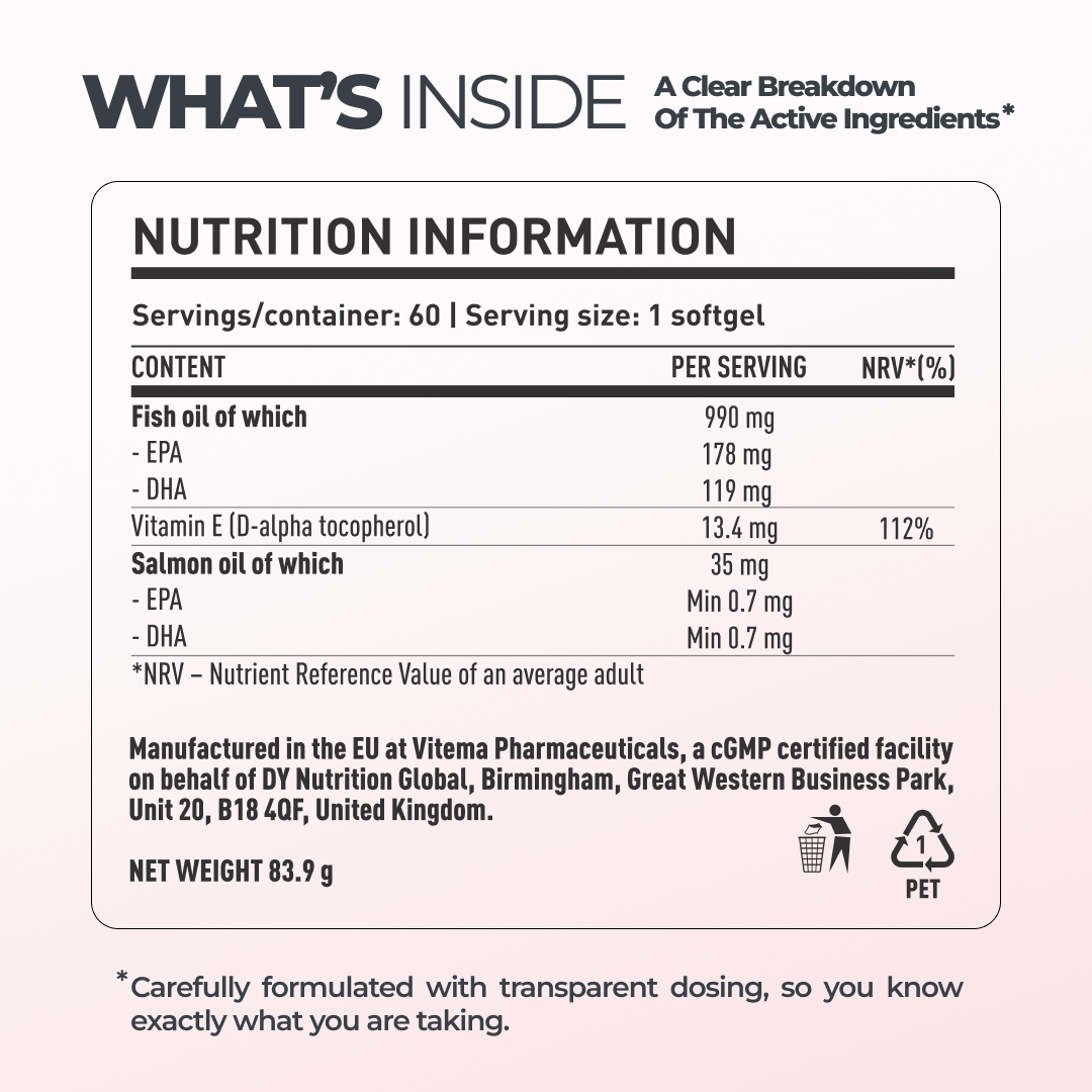 Salmon Oil DY Life, 60 Softgels, 60 Servings
