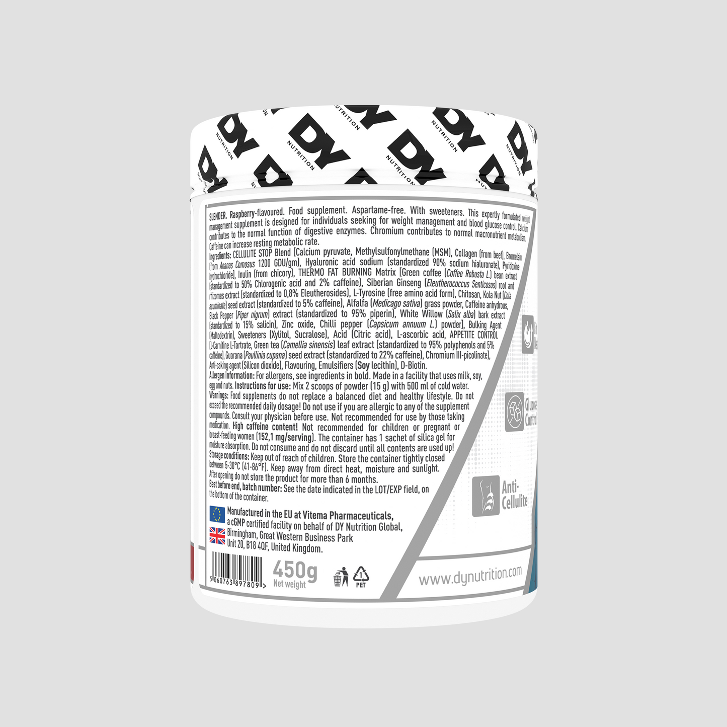 Slender - Cellulite & Fat Burner, 450g, 30 Servings