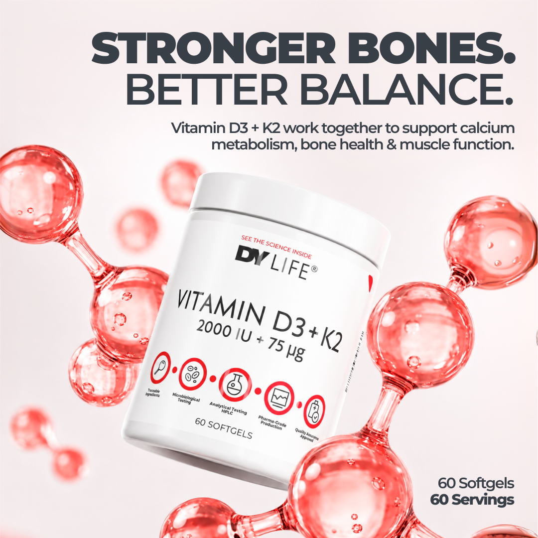 Vitamina D3+K2 2000IU + 75ug, 60 Softgels, 60 Servings