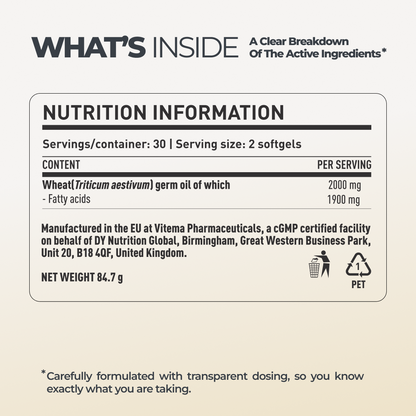 Wheat Germ Oil DY Life, 60 Softgels, 30 Servings