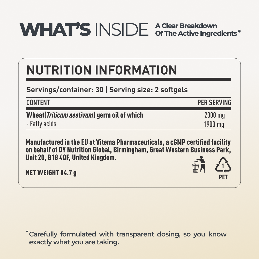 Wheat Germ Oil DY Life, 60 Softgels, 30 Servings