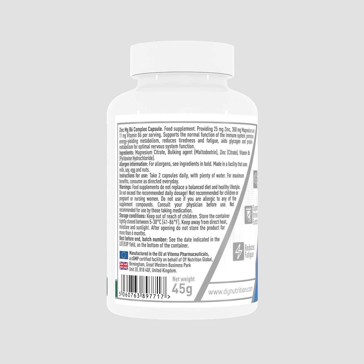 ZN MG B6 Complex, 60 Capsules