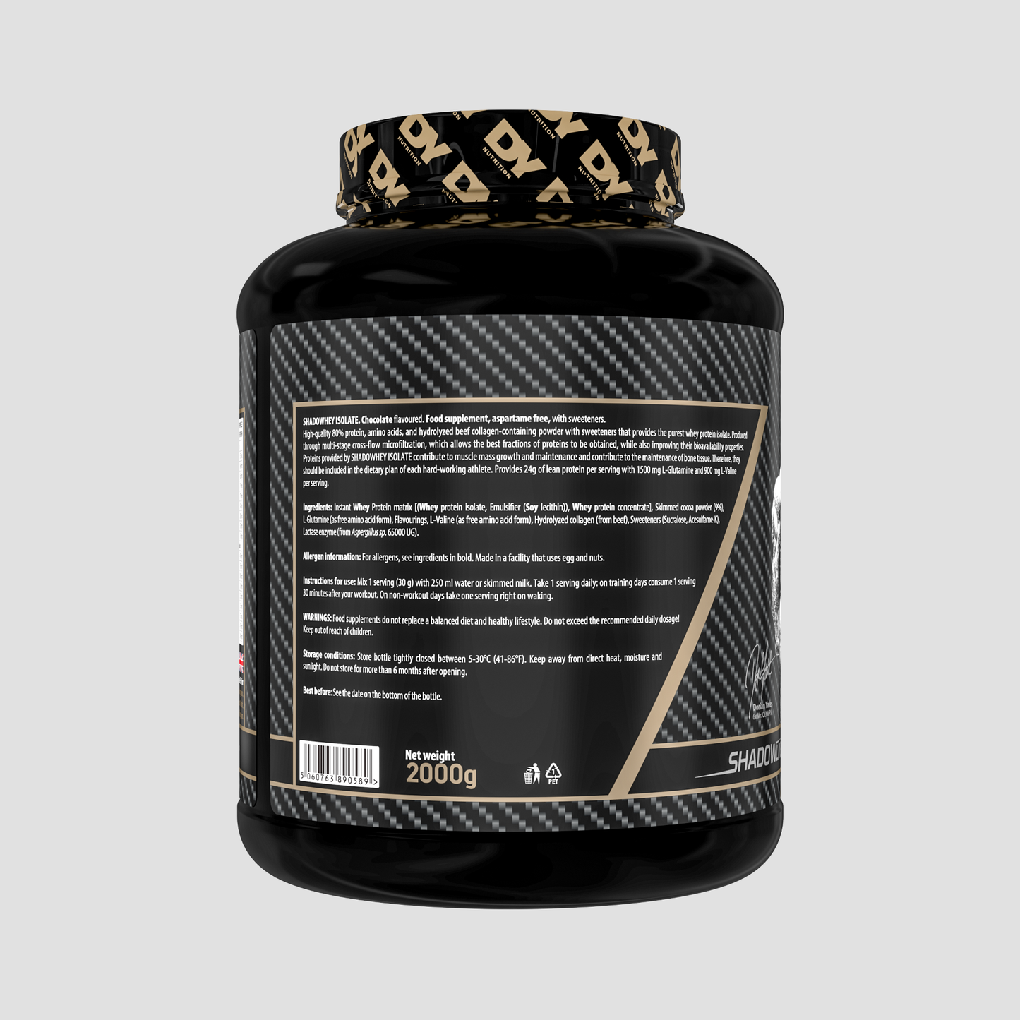 Whey Protein Shadowhey ISOLATE 2Kg, 66 Servings